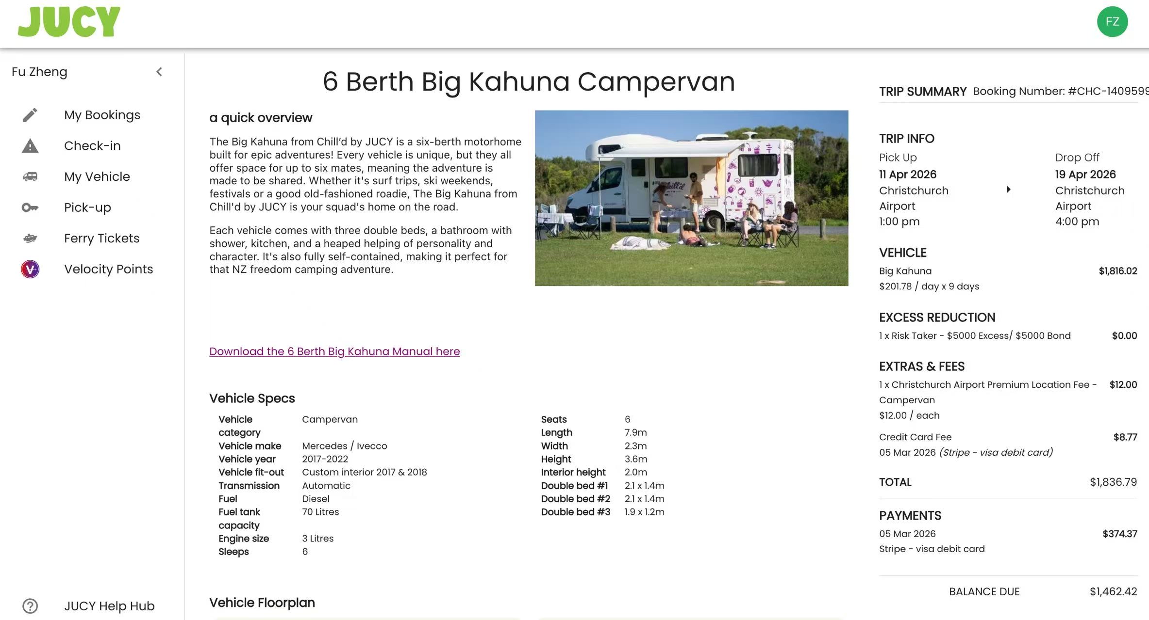 JUCY Big Kahuna Campervan